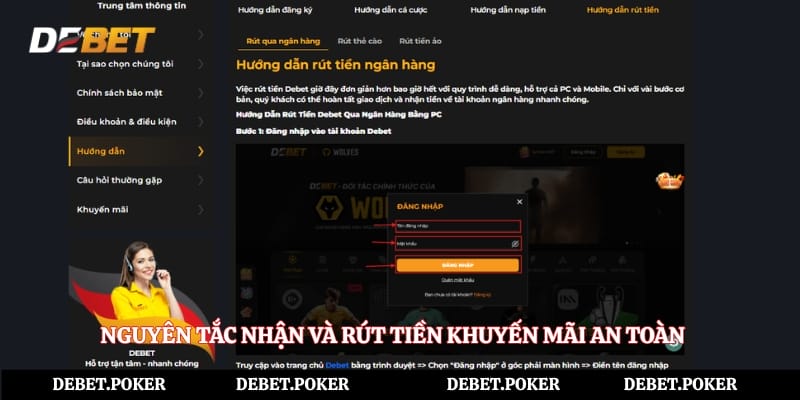 Nguyên tắc nhận và rút tiền khuyến mãi an toàn